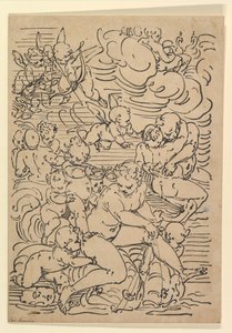 El triunfo de Anfitrite, ca. 1550-1580 de Luca Cambiaso