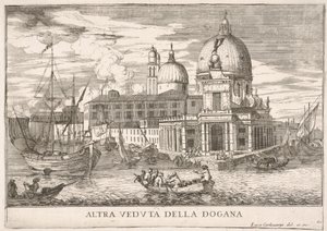 Lámina 61: Vista de la aduana Dogana da Mar en la confluencia del Gran Canal, 1703