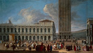 La Piazzetta y la Piazza San Marco, Venecia de Luca Carlevaris