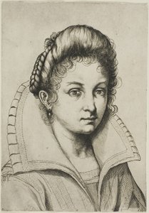 Busto Retrato de una Mujer con un Gran Collar, de Perfect School to Learn How to Draw the Entire Human Body