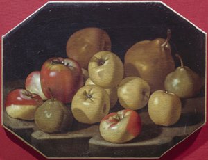 Naturaleza muerta con manzanas y peras de Luca Forte