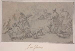 Banquete de los ricos de Luca Giordano