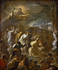 El rey David llevando el Arca de la Alianza a Jerusalén de Luca Giordano