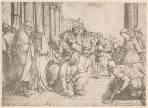 Cristo y la mujer sorprendida en adulterio Cristo y la mujer sorprendida en adulterio de Luca Giordano