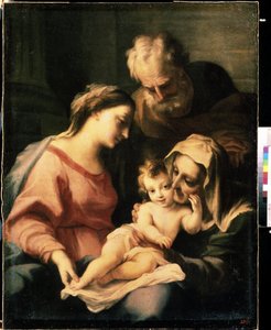 ""La Sagrada Familia con Santa Isabel"" (La Sagrada Familia) Pintura de Luca Giordano (1632-1705) Museo de Arte Mikhail Kroshitsky del siglo XVII, Sebastopol (Sebastopol) Ucrania de Luca Giordano