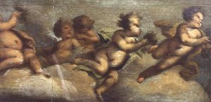 Putti jugando (detalle izquierdo) de Luca Giordano