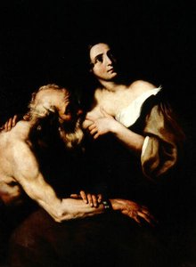Caridad romana (óleo sobre lienzo) de Luca Giordano