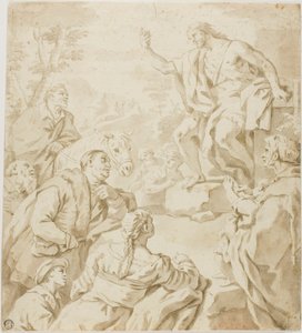 San Juan Bautista predicando de Luca Giordano