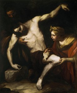 San Sebastián atendido por santa Irene de Luca Giordano