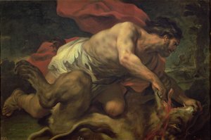 Sansón y el León de Luca Giordano
