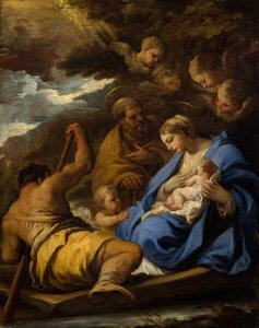 La huida a Egipto de Luca Giordano