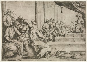 El Joven Cristo Enseñando en el Templo, c. 1653 de Luca Giordano