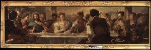 ""las bodas de Caná"" (El milagro de Caná) Pintura de Luca Giordano (1632-1705) Museo Pushkin, Moscú de Luca Giordano