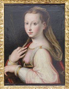 Santa Catalina de Alejandría, Luca Longhi (óleo sobre lienzo)