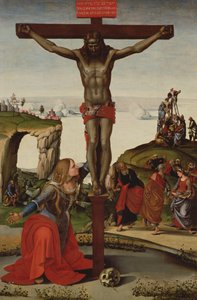 Cristo en la cruz con María Magdalena