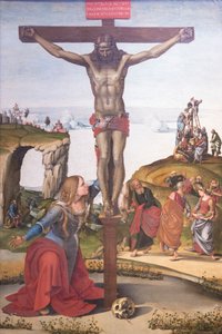 Crucifixión con María Magdalena de Luca Signorelli