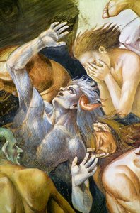 Condenados en el infierno, del ciclo de frescos del Juicio Final de Luca Signorelli