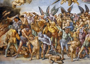 Condenados en el infierno, del ciclo de frescos del Juicio Final