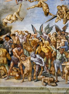 Condenados en el infierno, del ciclo de frescos del Juicio Final