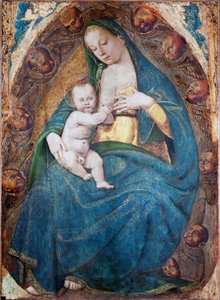 Virgen amamantando, 1482-c.1485 de Luca Signorelli