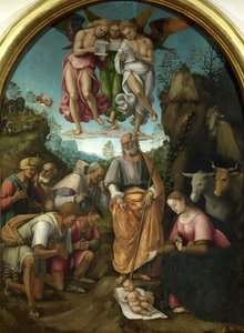 La adoración de los pastores, 1521 de Luca Signorelli
