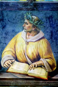 Virgilio, retrato del ciclo de Personas Ilustres de Luca Signorelli