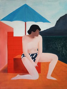 Mujer de verano con vistas al mar de Luca di Napoli