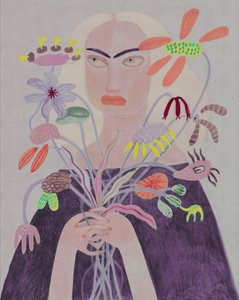 Mujer con unas flores únicas de Luca di Napoli