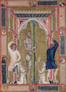 La Flagelación de Cristo, de la Mariegola de la Scuola di San Giovanni Evangelista de Venecia
