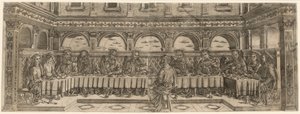 El Última Cena, alrededor de 1500 de Lucantonio degli Uberti