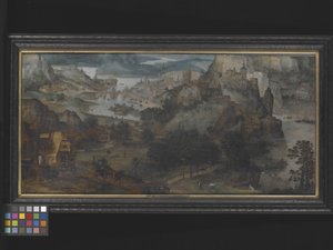 Paisaje con la huida a Egipto (óleo sobre madera) de Lucas (circle of) Gassel