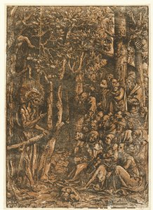 Juan el Bautista predica al pueblo de Lucas Cranach