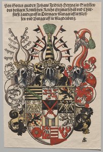 Escudo de armas de John Frederic, elector de Sajonia, llamado el Magnánimo