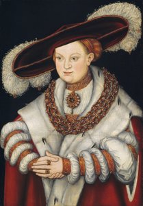 Retrato de Magdalena de Sajonia, esposa del elector Joaquín II de Brandeburgo, c.1529
