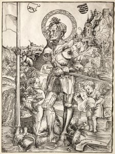 San Jorge de pie de Lucas Cranach