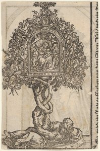 Un relicario dorado con el Árbol de Jesé, de la Gran Serie de Relicarios de Wittenberg, 1509 de Lucas Cranach the Elder
