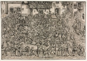 Un torneo, 1506 de Lucas Cranach the Elder