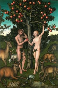 Adán y Eva. 1526 de Lucas Cranach the Elder