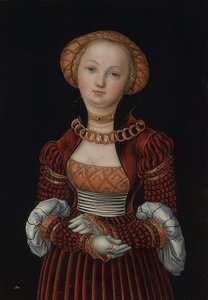 Retrato de mujer, 1525 de Lucas Cranach the Elder