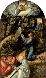 Alemán: Christus am Ölberg Agony in the Garden de Lucas Cranach the Elder
