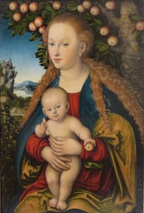Alemán: Madonna und Kind unter dem Apfelbaum Madonna and Child under the Apple Tree / La Virgen y el Niño bajo un manzano de Lucas Cranach the Elder