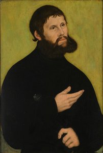 Alemán: Martin Luther als Junker Jörg Retrato de Martín Lutero como Junker Jörg de Lucas Cranach the Elder