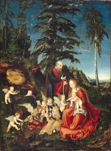 Alemán: Descanso en la huida a Egipto Descanso en la huida a Egipto de Lucas Cranach the Elder