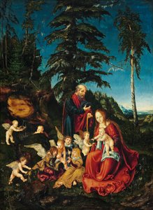 Alemán: Descanso en la huida a Egipto Descanso en la huida a Egipto de Lucas Cranach the Elder