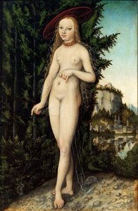 Alemán: Venus de pie en un paisaje Venus en un paisaje