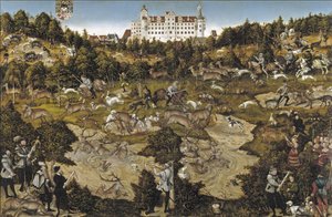 Caza en honor del emperador Carlos V en el castillo de Torgau
