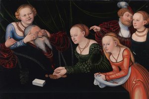 Viejo engañado por cortesanas, ca 1537
