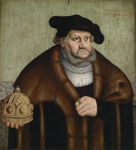 Retrato de Federico III, Elector de Sajonia 1463-1525 de Lucas Cranach the Elder