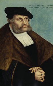 Retrato de Federico III, Elector de Sajonia 1463-1525 de Lucas Cranach the Elder