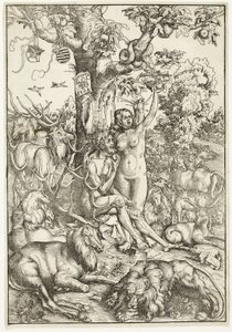 La caída del hombre de Lucas Cranach the Elder